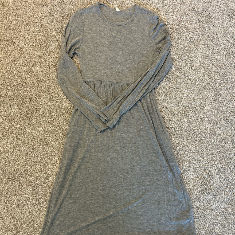 PinkBlush Heather Gray Long Sleeve Dress S